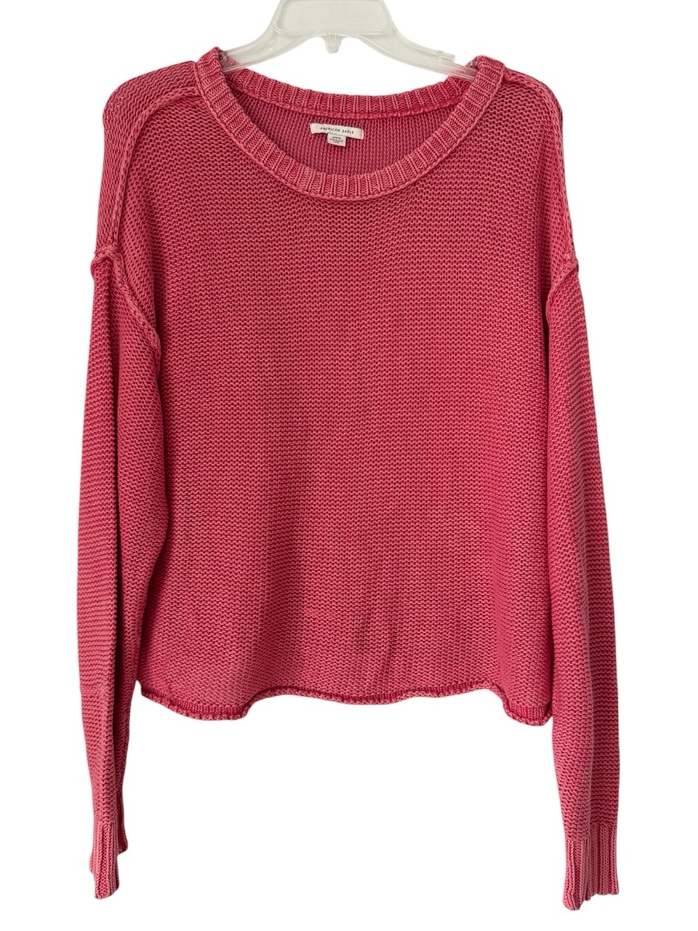 American Eagle Easy Oversized Crewneck Coral Pink  Sweater Size Medium